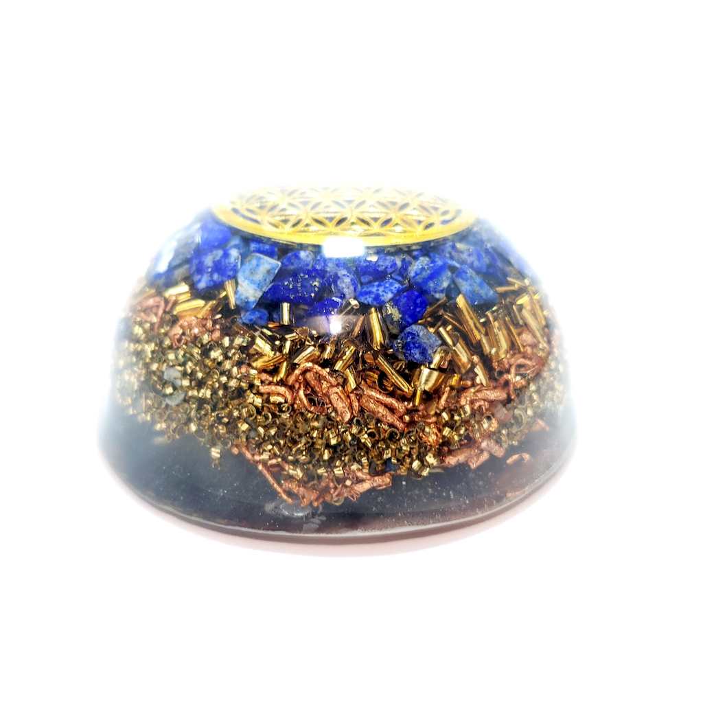 Orgonite Lapis Lazuli Fleur De Vie Dor E Concentration