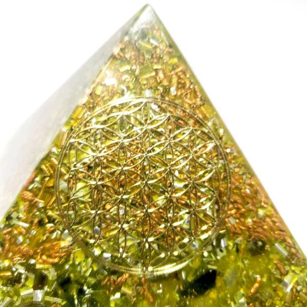 Orgonite Pyramide Fleur de vie - Protection - Bien être