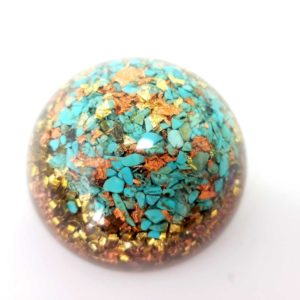 dome orgonite turquoise