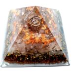 Pyramide Cristal de Roche - Quartz rose - Amour- Bien être - Protection