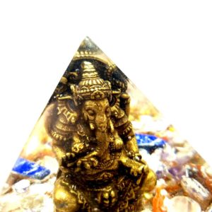 Orgonite Pyramide GANESH - Protection - Bien être - Richesse - Chance - Prospérité.