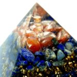 ANCIEN MODÈLE Orgonite Pyramide   Cornaline - Lapis Lazuli - Energie - Concentration