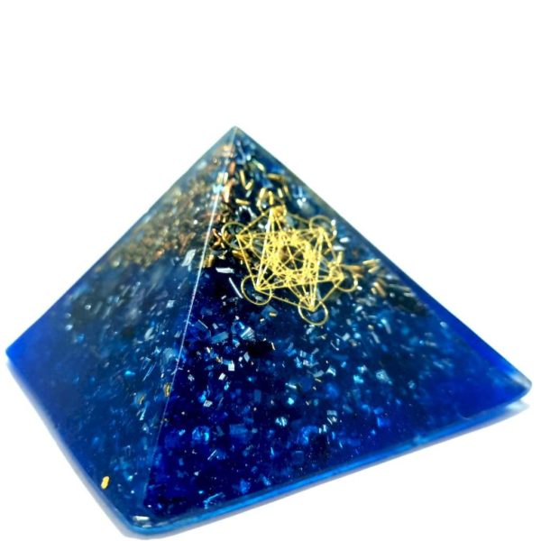 Orgonite Pyramide Bleue Metatron - Protection - Bien être