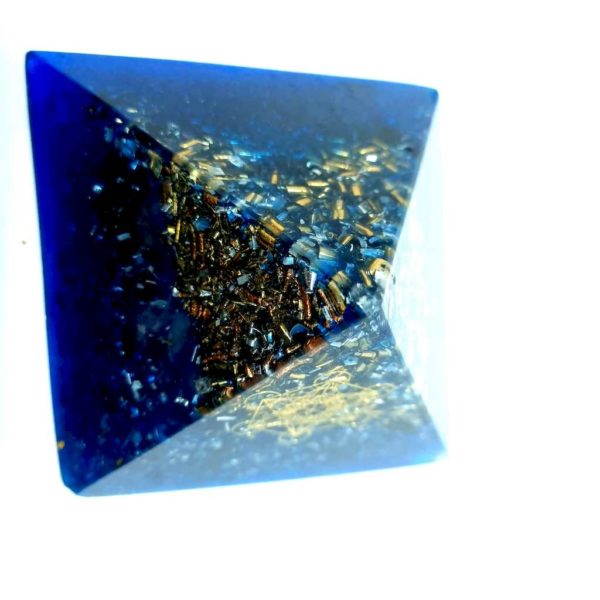 Orgonite Pyramide Bleue Metatron - Protection - Bien être