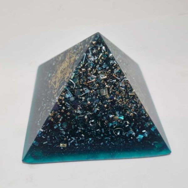 Orgonite Pyramide Turquoise - Metatron - Protection